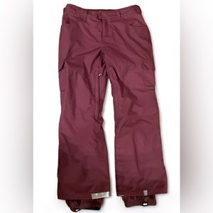 ROXY SKI/SNOWBOARD PANTS L - POCKETS VENTS ZIPS ADJUSTABLE INSULATED SUP…